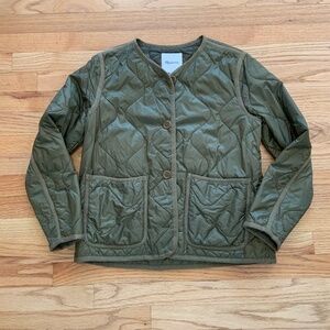 Madewell Olive Green Quilted Liner Jacket S
